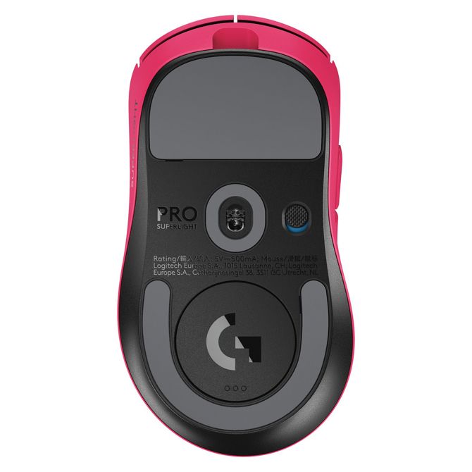 Miška Logitech PRO X SUPERLIGHT 2 DEX optična, brezžična, 44000 DPI, 60 g, polnilna, magenta 3