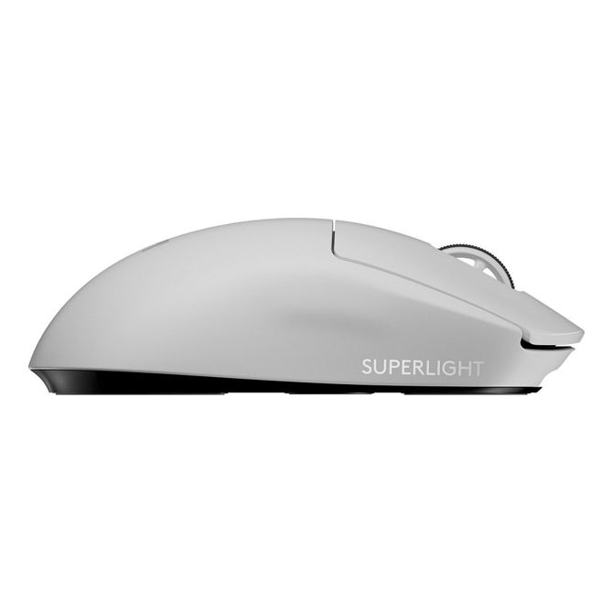 Logitech PRO X SUPERLIGHT brezžična igralna miška, optična, 5 gumbov, brezžična, 2,4 GHz, USB, LIGHTSPEED sprejemnik, bela 4