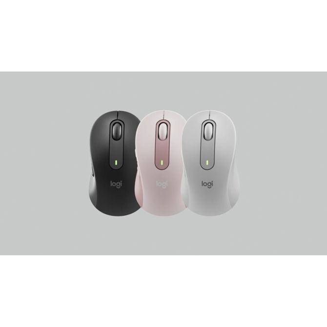 Miška Logitech Signature M650 L LEVA miška velika velikost, levičarska optična 5 gumbov, brezžična Bluetooth 2,4 GHz OFF-WHITE 5