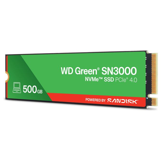 Vgradni SSD disk Western Digital Green SN3000 500GB, M.2 2280, NVMe, PCI Express 4.0, 3D QLC NAND 2