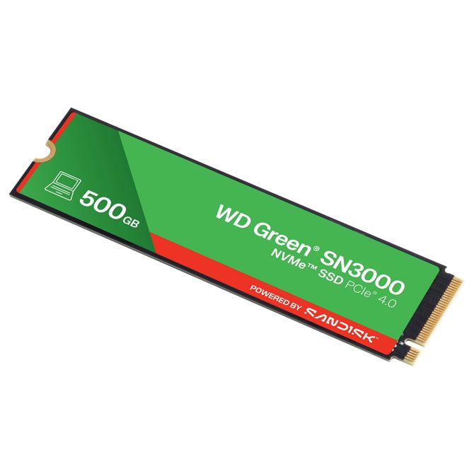 Vgradni SSD disk Western Digital Green SN3000 500GB, M.2 2280, NVMe, PCI Express 4.0, 3D QLC NAND 4