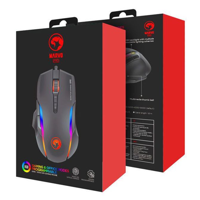 Marvo G945 game RGB črna miška 5
