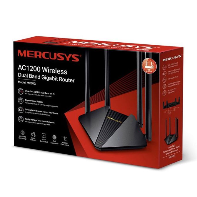 MERCUSYS MR30G AC1200 Dual Band brezžični usmerjevalnik-router 4