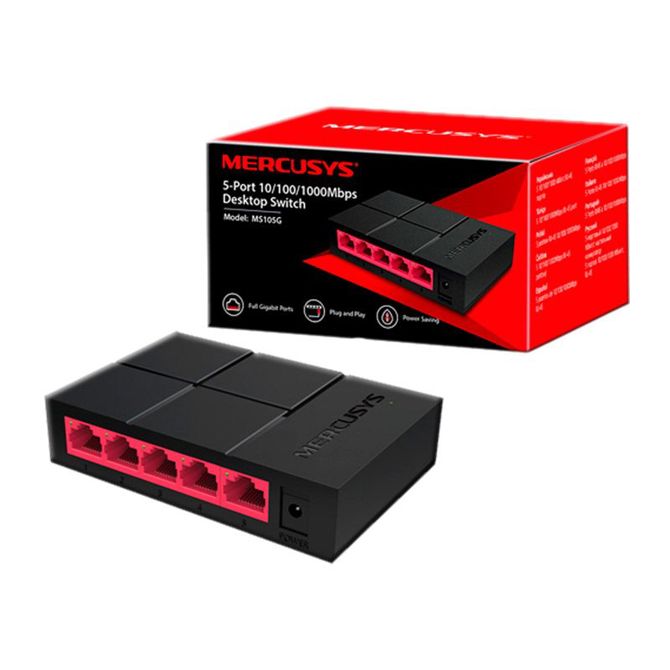 MERCUSYS MS105G 5-port Gigabit RJ45 mrežno stikalo switch 3