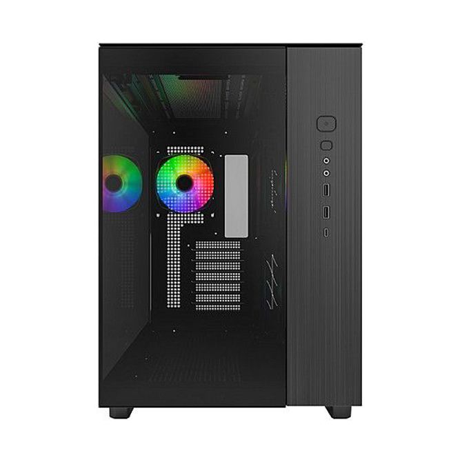 Ohišje za računalnik Montech KING 65 PRO TG črna, kaljeno steklo, ATX, RGB osvetlitev, 2x 140 mm stranska ventilatorja 2