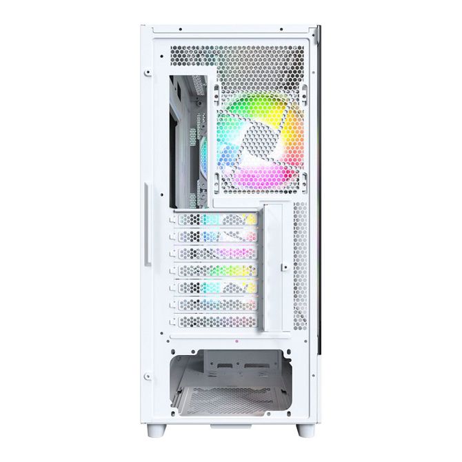 Ohišje za računalnik Montech X5 TG midi, bela, ATX/EATX/mATX/Mini-ITX, 4 ventilatorji, RGB osvetlitev, steklena stranica 5