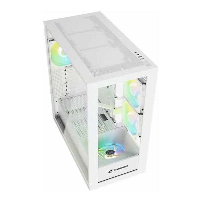Ohišje Sharkoon Midi Rebel C60 RGB bela 3