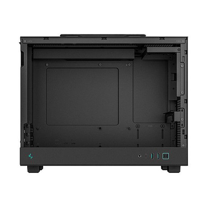 Računalniško ohišje DeepCool CH160 PLUS, Mini-ITX/Micro-ATX, kaljeno steklo, podpora 240 mm AIO, črne barve 6