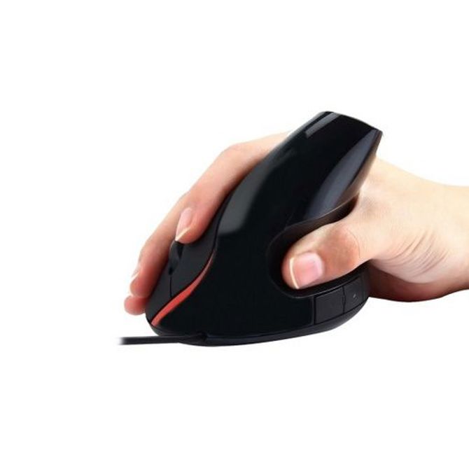 Miška Ewent Ergonomic Vertical - USB, črna 2