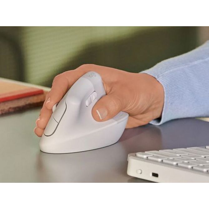 Miška Logitech Lift Vertical Ergonomic, bela 6