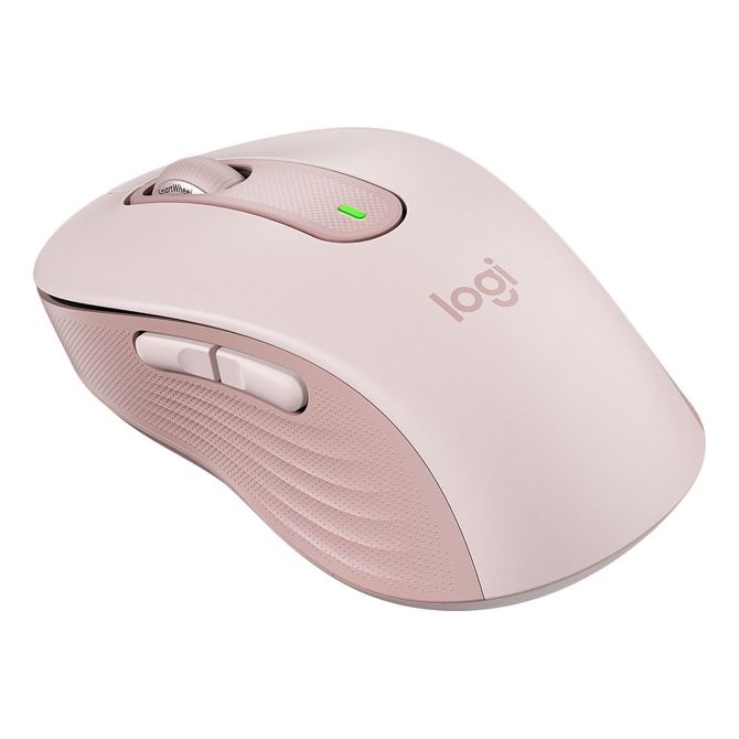 Miška Logitech M650 Signature brezžična, optična, pametni kolešček, ergonomična oblika, roza 3