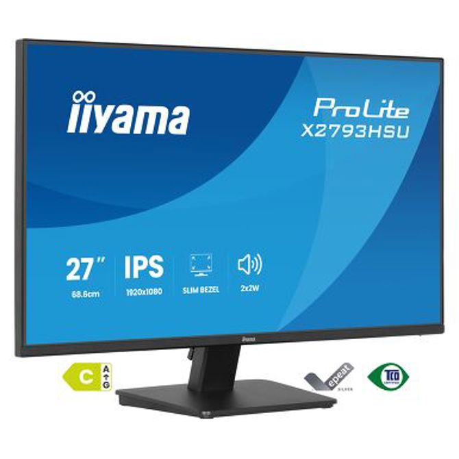 Monitor Iiyama ProLite X2793HSU-B1 27, IPS, FullHD, 120Hz, HDMI/DP/USB, zvočniki, črna (mat) 2