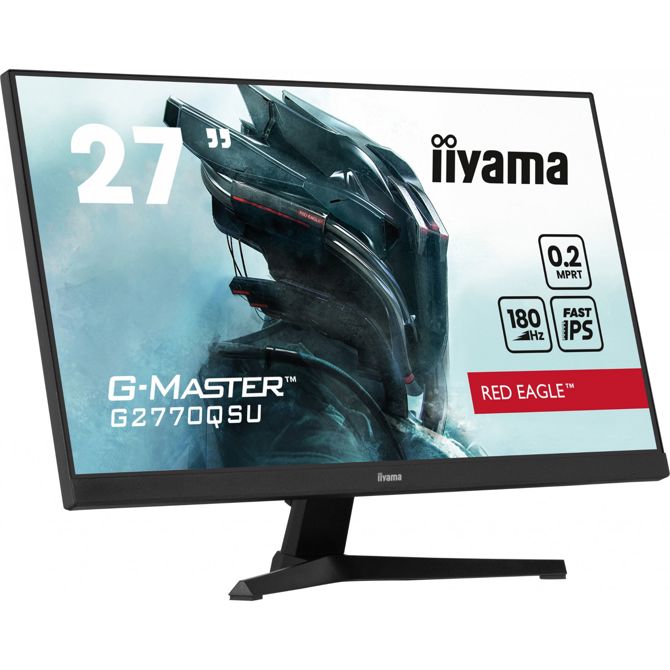Monitor Iiyama G-Master G2770QSU-B6 68,6 cm (27'), 2560x1440 (QHD), IPS, 400cd/m2, 16:9 WQHD FastIPS 0,2ms 180Hz HDMI DP USB-Hub zvočnik črna 6