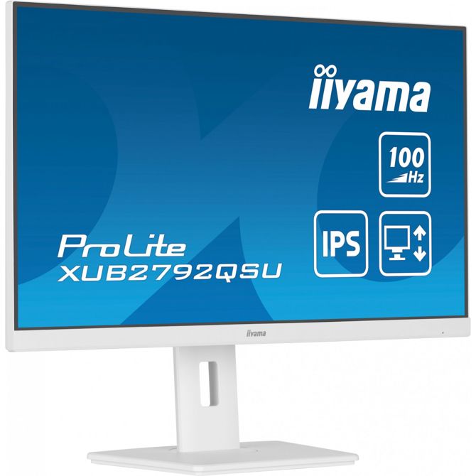 Monitor IIYAMA ProLite XUB2792QSU-W6 68,5cm (27) 100Hz 2K IPS LED LCD HDMI/DP zvočniki, bela 5