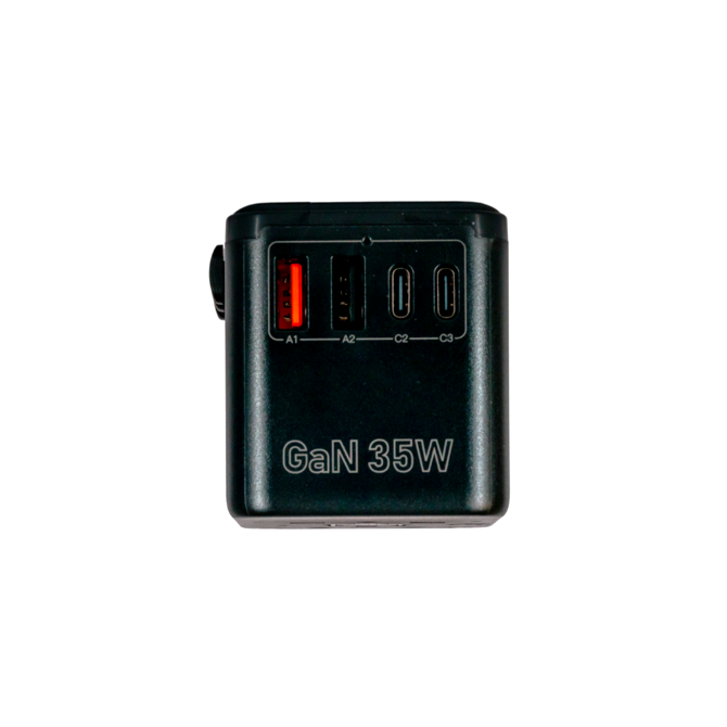 Univerzalni potovalni adapter MOYE Nomad Go, GaN III, 35 W PD, 6 izhodov, EU UK US AU 5