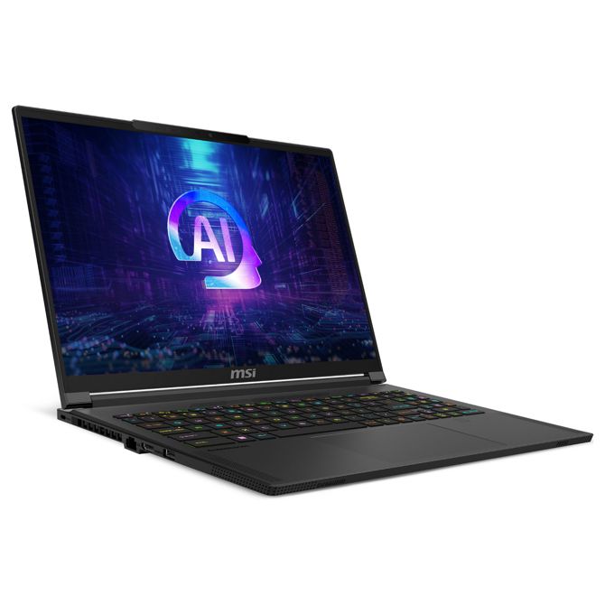 Prenosnik MSI Stealth A16 AI+ A3XWHG-044R AI 9 HX 370 RTX 5070 Ti 32GB DDR5 2TBSSD/DE/W11H črna 3