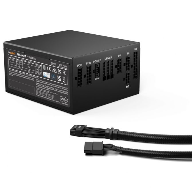 Napajalnik Be quiet! Straight Power 12 Platinum 750W ATX3.0, 80 PLUS Platinum, modularen, 1x 12-pinski grafični priključek, 4x PCIe, črna 2
