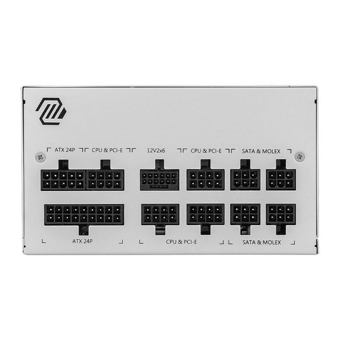 Napajalnik MSI MAG A850GL PCIE5 bel, 850 W, 80 PLUS Gold, modulirano ožičenje, ATX12V 3.0, 1x 12VHPWR 3