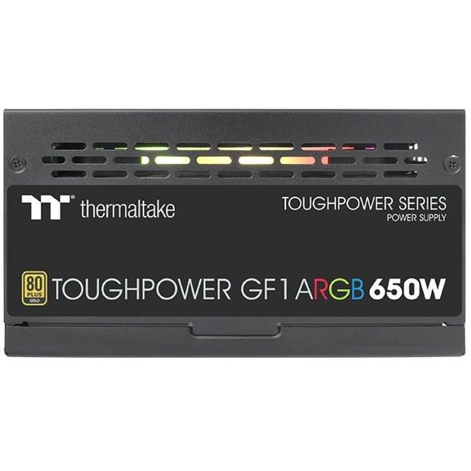 Napajalnik za računalnik Thermaltake Toughpower GF1 ARGB 650W  (črn, 4x PCIe, upravljanje kablov, 650 W) 3