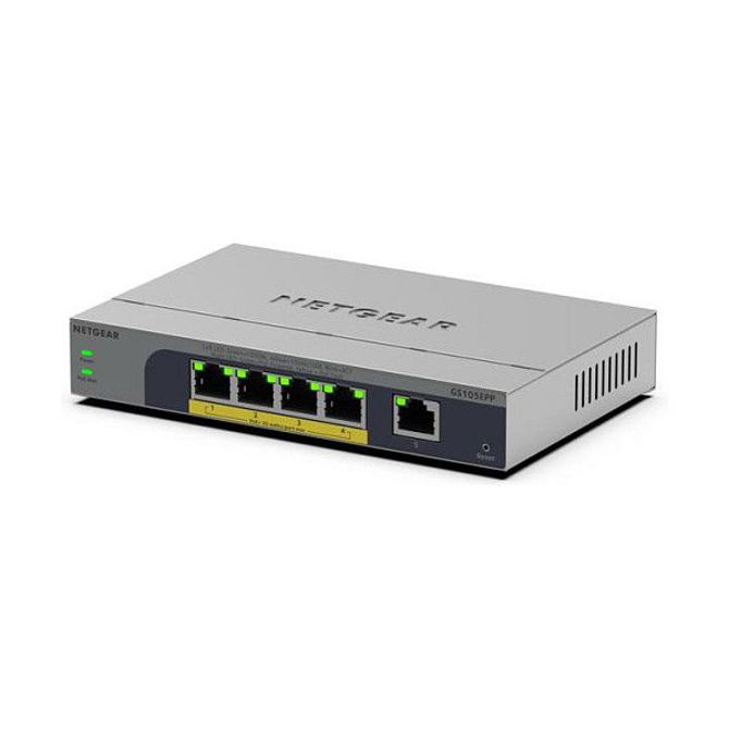 Stikalo Netgear GS105EPP 5x Gigabit RJ-45, 4x PoE, QoS, VLAN, brez ventilatorja 3