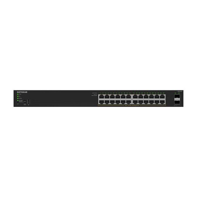 NETGEAR GS324TPv2 - stikalo - 2+/L3 Lite - pametno - 24 x 10/100/1000 (PoE+) + 2 x SFP - montažna letev za rack - PoE+ (190 W) 2
