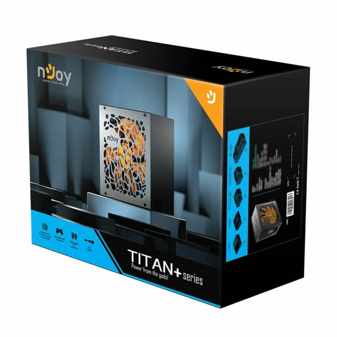 Napajalnik Njoy Titan+ 550W ATX, 80+ Bronze, aktivni PFC, DC to DC, 120 mm ventilator, 6x SATA 6