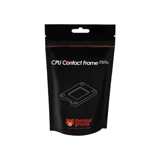 Nosilec za monitor Thermal Grizzly CPU Contact Frame črn, za Intel 13./14. gen, LGA1700, anodiziran aluminij, pritrditev z vijaki 6