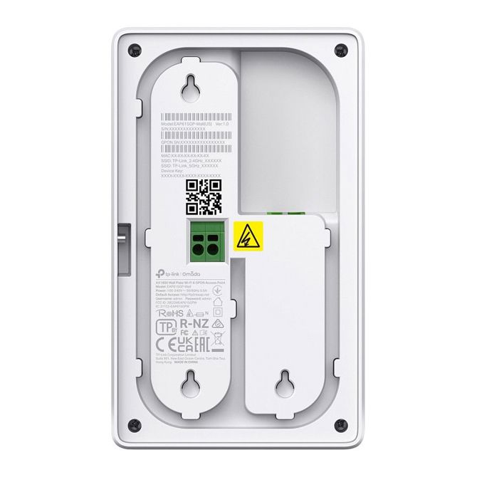Dostopna točka TP-Link Omada EAP625GP-Wall Wi-Fi 6, GPON, AX1800, do 1201 Mbit/s, 2,4/5 GHz 5