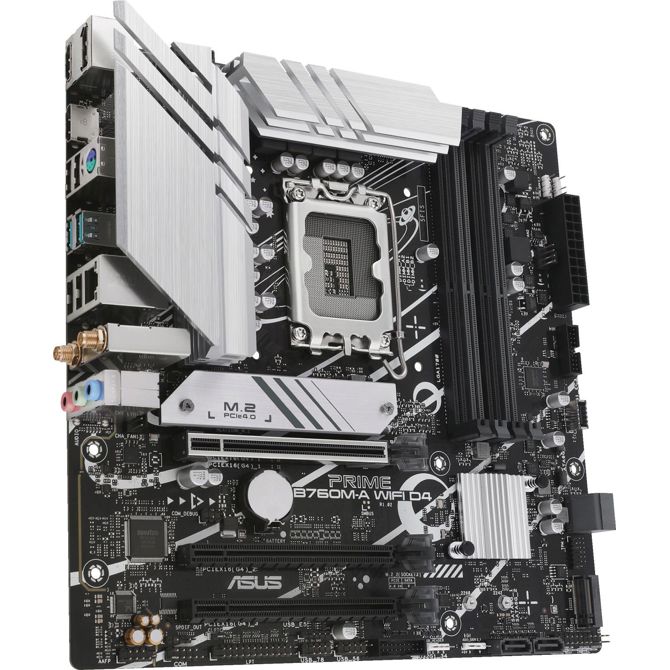 Osnovna plošča Asus PRIME B760M-A WIFI D4 LGA1700, DDR4, Wi-Fi, mATX, USB 3.2 6