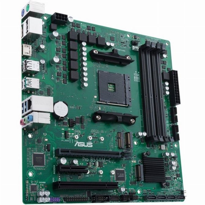 Osnovna plošča Asus PRO B550M-C/CSM Micro ATX, AM4, DDR4, 2x M.2, USB-C 3
