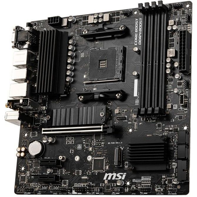 Osnovna plošča MSI B550M PRO-VDH WIFI, AMD B550, AM4, DDR4, Micro ATX, WiFi 5, črna 3