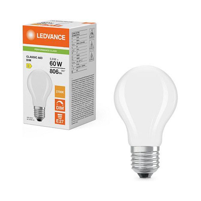 Osram LED Classic A 60 Filament DIM P 5.9W 827 matirane zatemnljive LED sijalke, razred 5