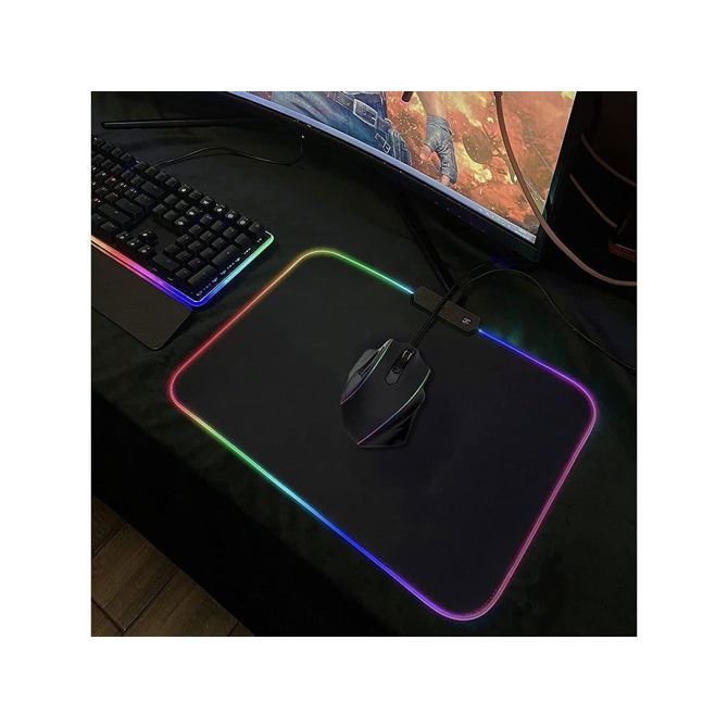 Osvetljena LED RGB računalniška podloga za miško in tipkovnico 35x25cm 5