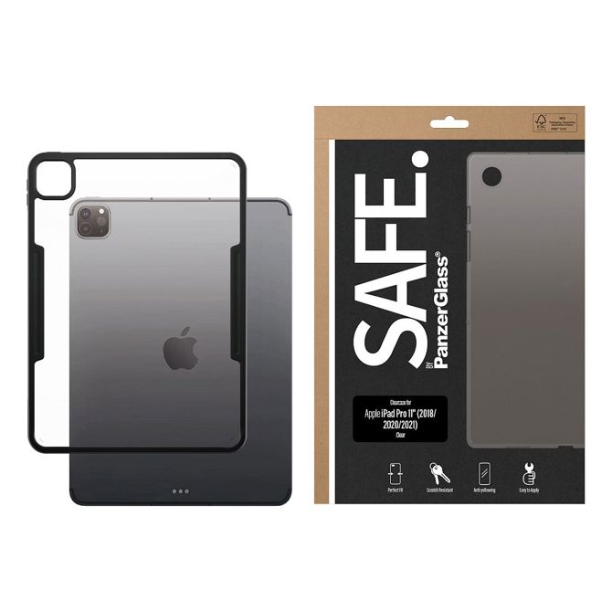 Zaščitno steklo za tablico PanzerGlass ClearCase iPad Pro 11 (2018–2024), prozorno, TPU, antibakterijski premaz, odporno na udarce, 100 % recikliran material 2