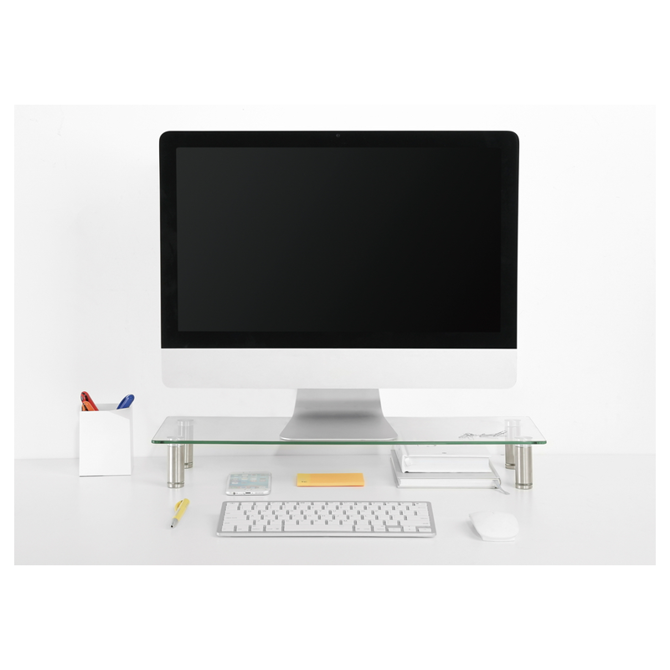 Podstavek za monitor Gembird MS-TABLE-GM-01, 58 cm širina, kaljeno steklo, nastavljiva višina, nosilnost 20 kg 4
