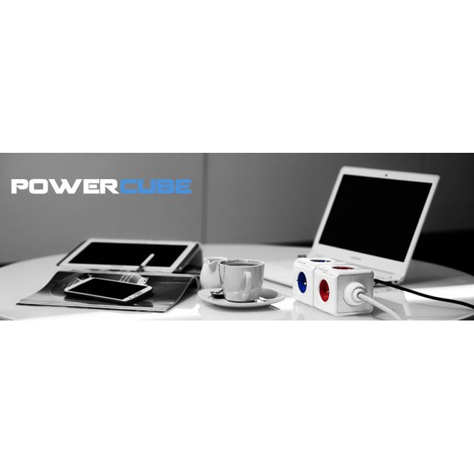 Električni razdelilec Allocacoc PowerCube 1,5m USB siv 4