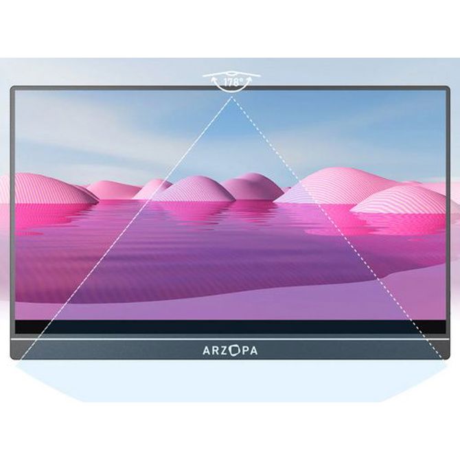 Prenosni monitor 15.6'' (40 cm) FullHD IPS 60Hz, mHDMI, USB-C, zvočniki, ARZOPA A1 3