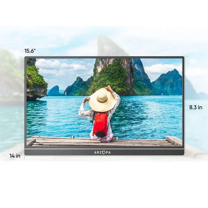 Prenosni monitor 15.6'' (40 cm) FullHD IPS 60Hz, mHDMI, USB-C, zvočniki, ARZOPA S1 TABLE 2