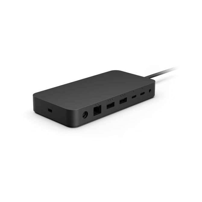 Priklopna postaja Microsoft Surface Thunderbolt 4, USB-C, USB-A, črna 2