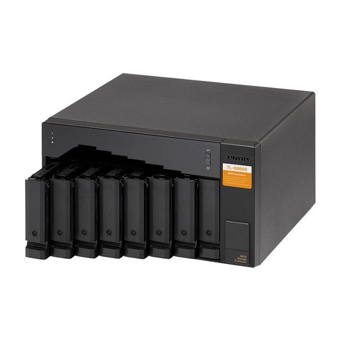 NAS sistem Qnap TL-D800S 8 ležišč, SATA JBOD, do 128 TB, Mini-SAS HD, hitrost prenosa do 64 Gbps 3