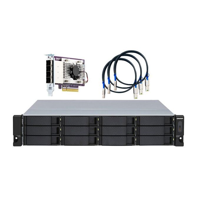 QNAP TL-R1200S-RP 12-bay 2U rackmount SATA JBOD razširitvena enota redundant PSU 2