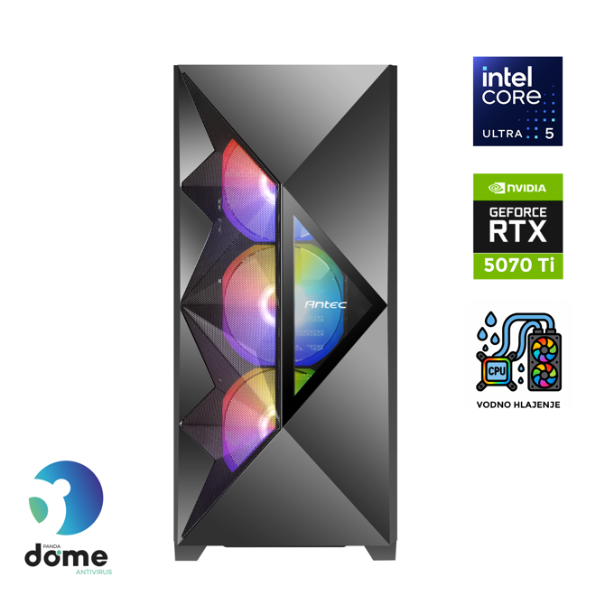 Osebni računalnik ANNI Gamer Extreme Ultra 5-245KF/32GB/SSD 2TB NVMe/RTX 5070 Ti/BrezOS 2