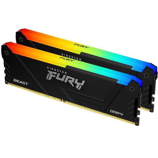RAM Kingston Fury DIMM 32 GB DDR4-3200 (2x 16 GB) Dual-Kit  KF432C16BB12AK2/32, RGB, črna 2