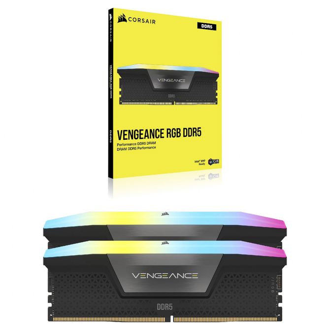 RAM za računalnike Corsair Vengeance RGB 16 GB (2x8 GB) DDR5-5200, DIMM, INTEL XMP 3.0, RGB osvetlitev 5