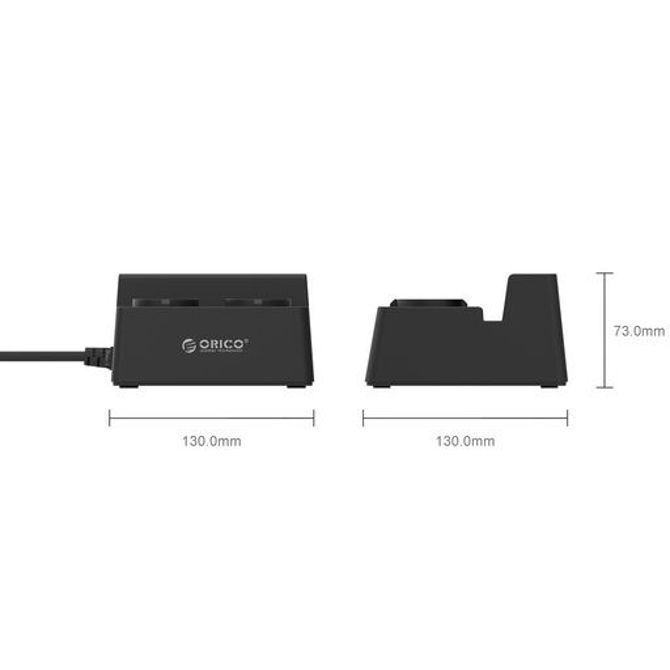 Razdelilec 2x 230V, 5x USB, 15.000 A, prenapetostna zaščita, črn, ORICO 5