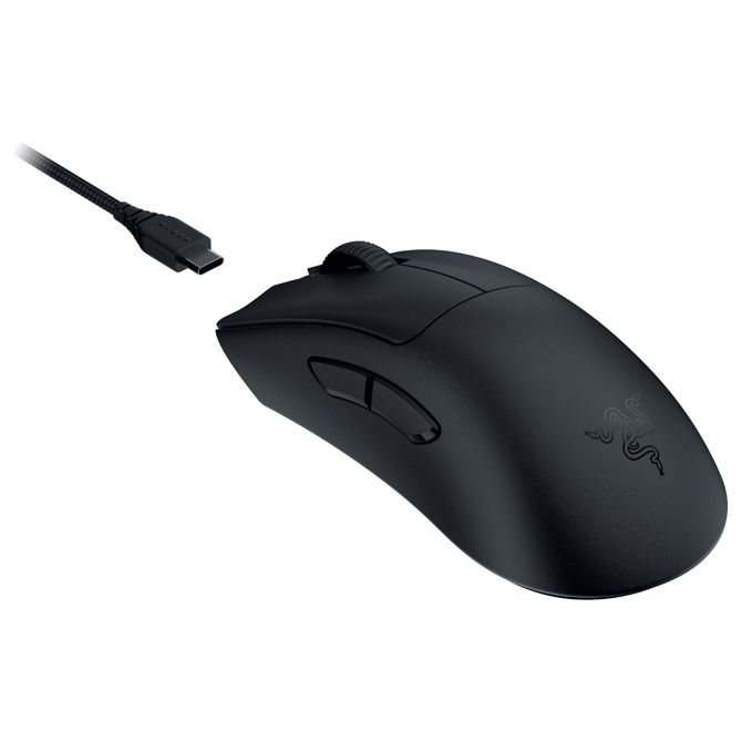 Miška Razer DeathAdder V3 Pro brezžična, 30000 DPI, 8000 Hz, optična, 6 programabilnih tipk, črna + HyperPolling ključek 6