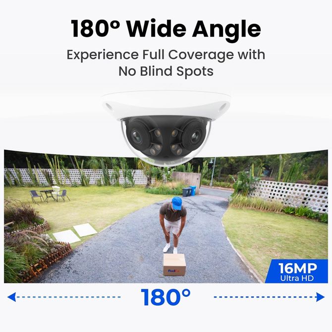 Reolink IP Kamera Duo serija P757 POE, 16MP, 180° stopinj, IK10 Odporna, Sled gibanja PCDUOB8K02 4