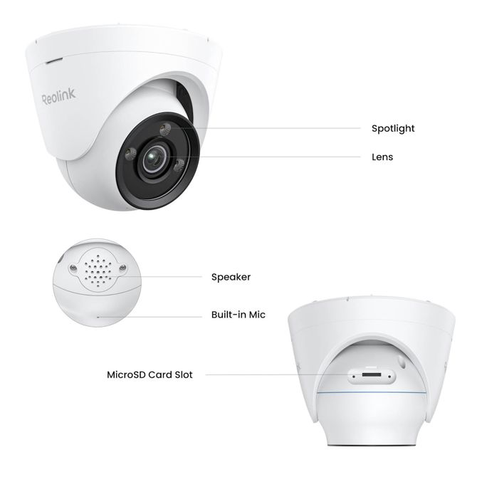 Reolink Ip Kamera serija P335X POE, 4K, 8MP, POE, ColorX, HDR, zaznavanje Vozil, oseb, živali. PCCX4K02 2