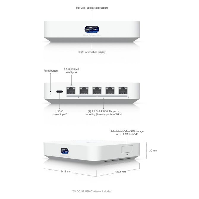 Usmerjevalnik Ubiquiti UniFi Cloud Gateway Max - UCG-Max 6