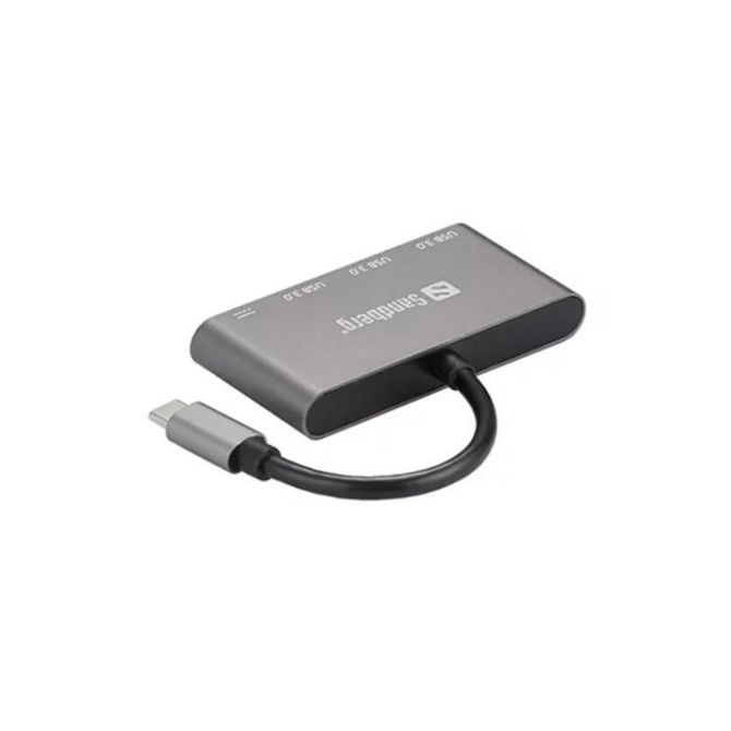 Sandberg USB-C to 3x USB 3.0 + PD Hub 2
